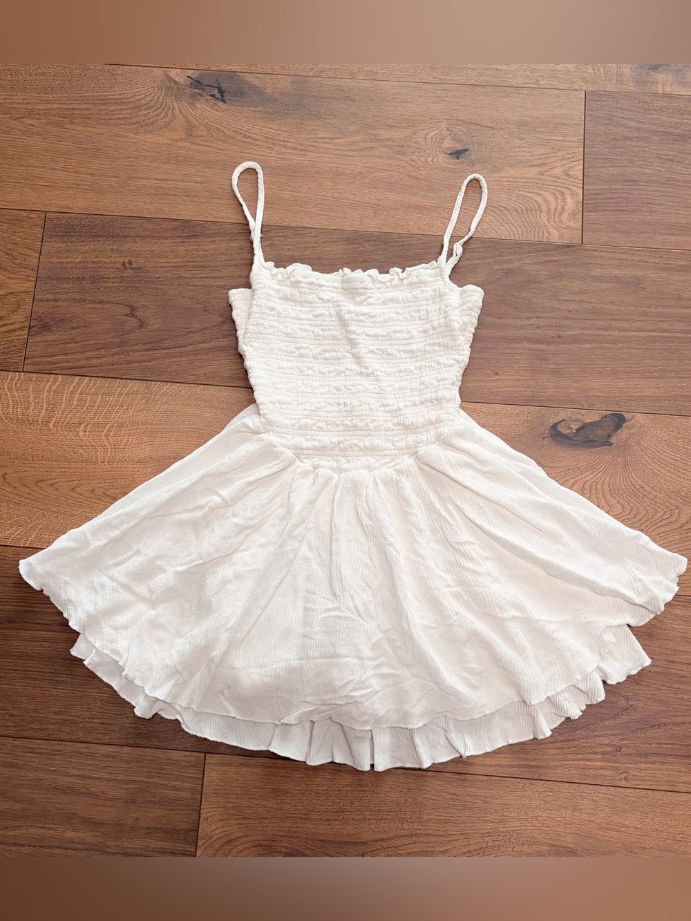 Garage White Open Back Sundress